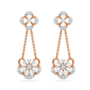 Diamond Yellow Gold 22kt Dangle Earring