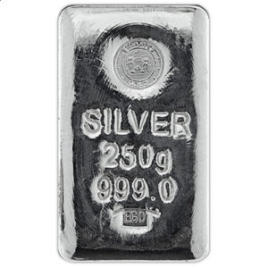 250 Gram Silver Bar Emirates Gold